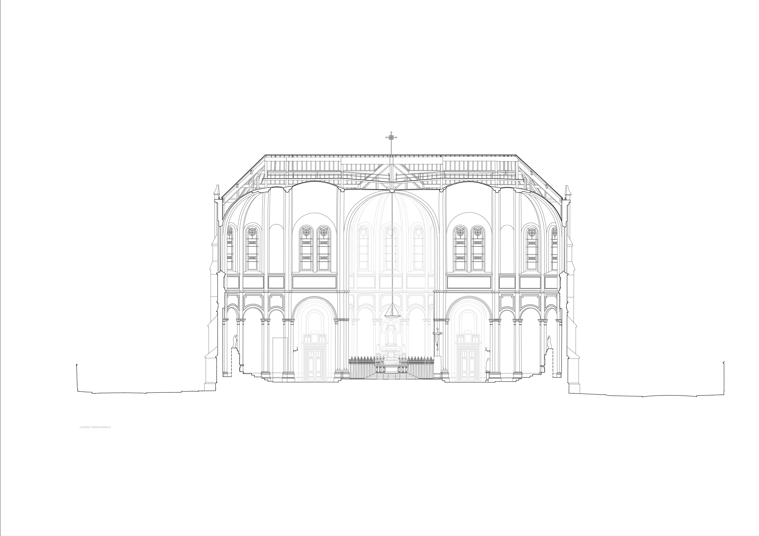 Filaire du transept de l'église d'Armentières réalisé par Atelier Sauvegarde